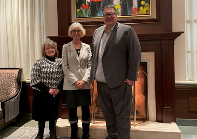 Susan with BC Seniors' Advocate Isobel Mackenzie and NB Seniors' Advocate Kelly Lamrock in Ottawa