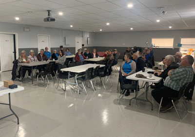 Meeting with seniors in Carter's Cove