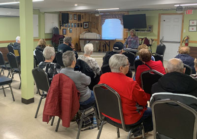Meeting with seniors in Grand Falls-Windsor