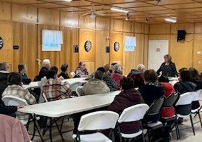 Meeting with seniors in Sopps Arm/Pollards Point