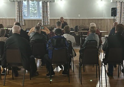 Meeting with seniors in Stephenville