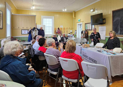 Meeting with seniors in Harbour Grace
