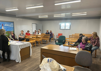 Meeting with seniors in Port au Choix and Hawke's Bay